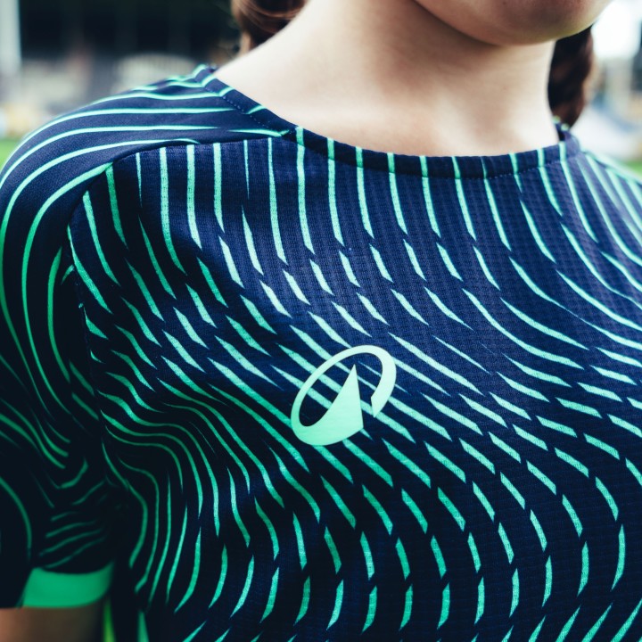 Rcsc-T-shirt  Wavy Marine et vert Junior