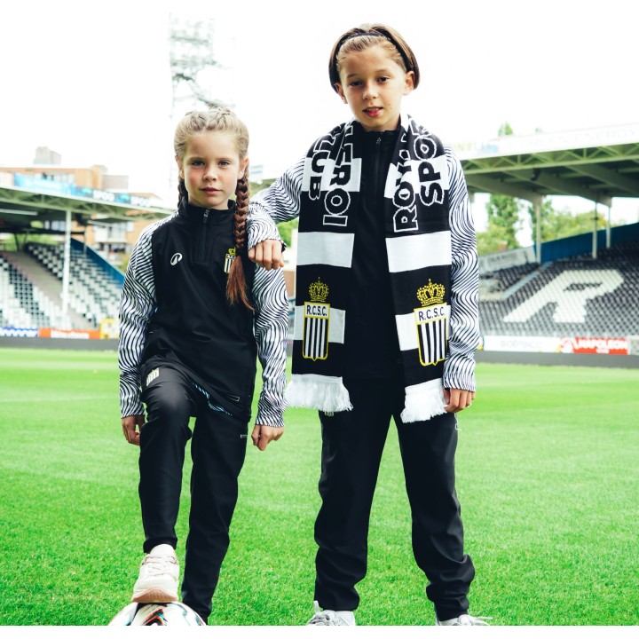 Rcsc-Sweat 1/2 Zip Wavy JR Noir et Blanc