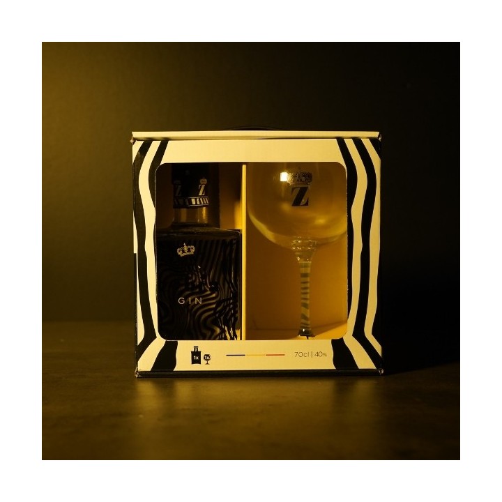 Zébra gin +verre