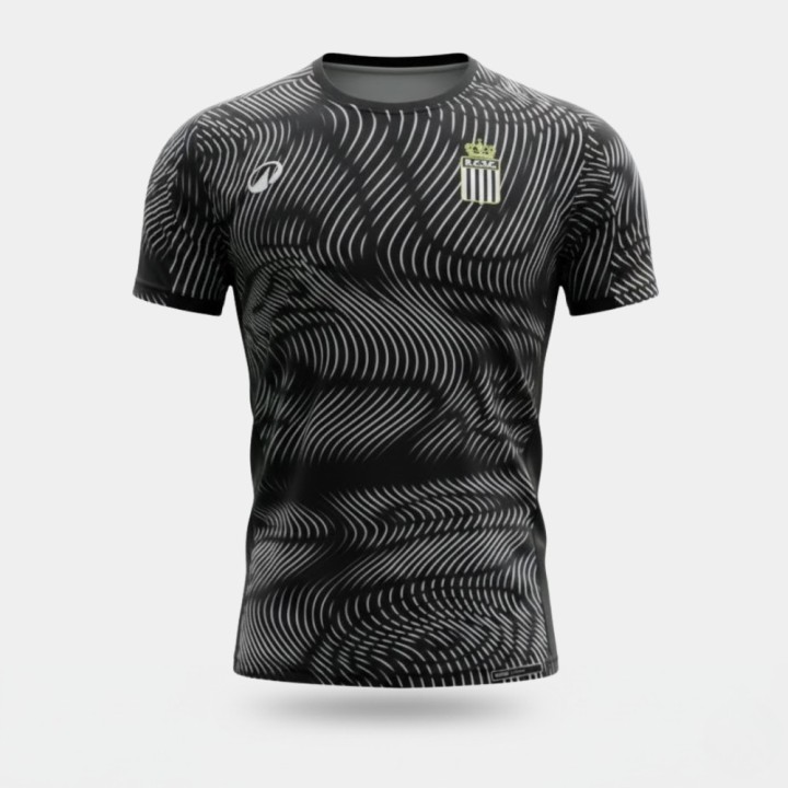 Rcsc- T-shirt adulte  Wavy noir et blanc