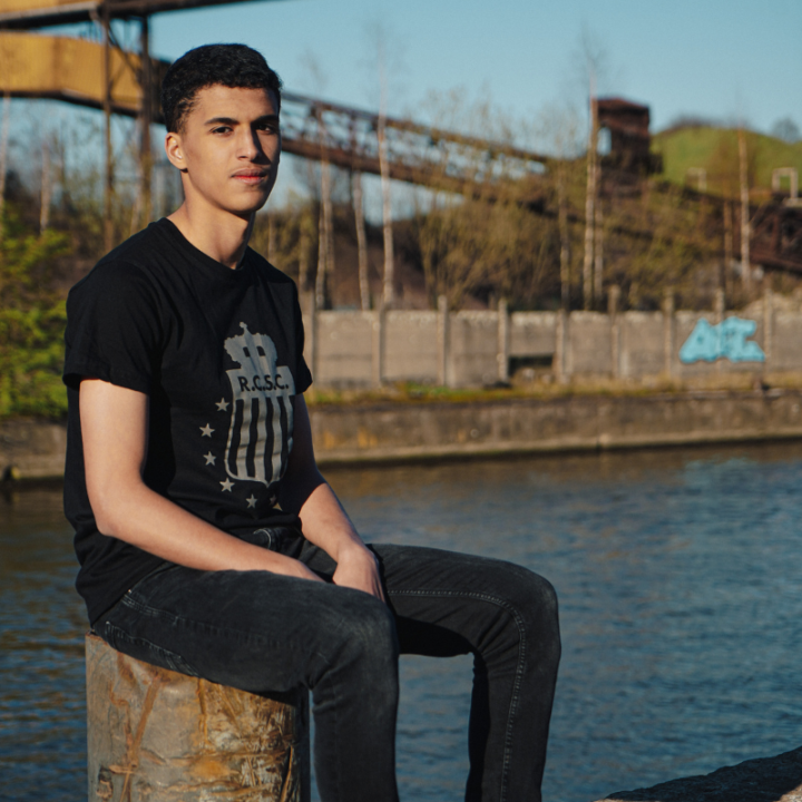 RCSC T-shirt logo central - Black